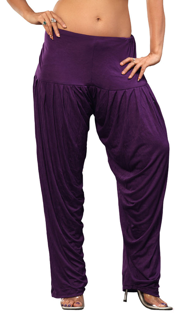 Buy STYLE EVERYDAY PURPLE LINEN PANTS for Women Online in India